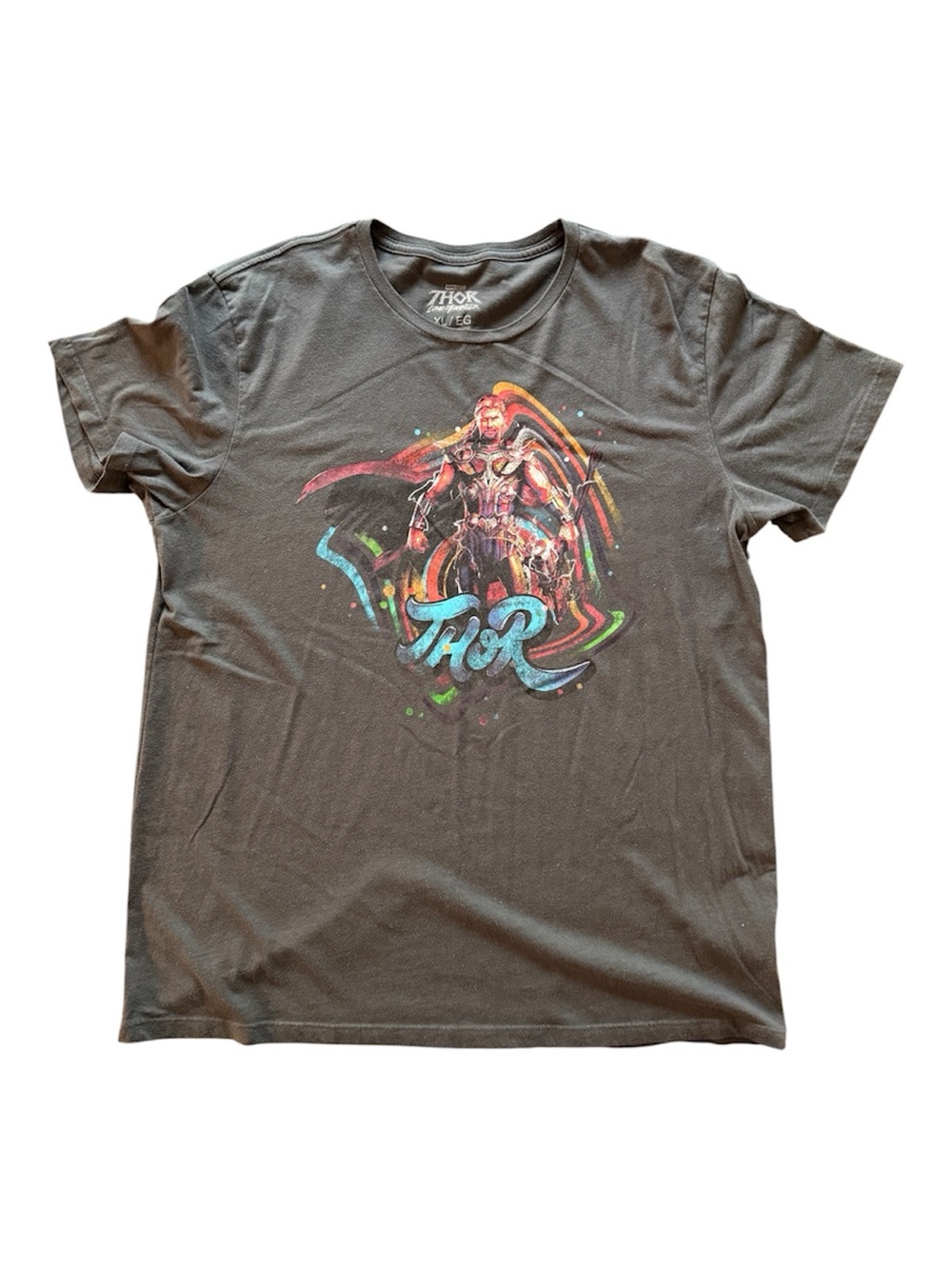 Old Navy x Marvel Thor Love & Thunder Gray Cotton Graphic Tee XL